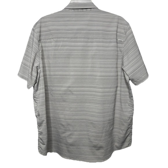 5.11 Tactical Shirt Men's Large Gray Striped Short Sleeve Button‎ Front Outdoor - Picture 4 of 7
